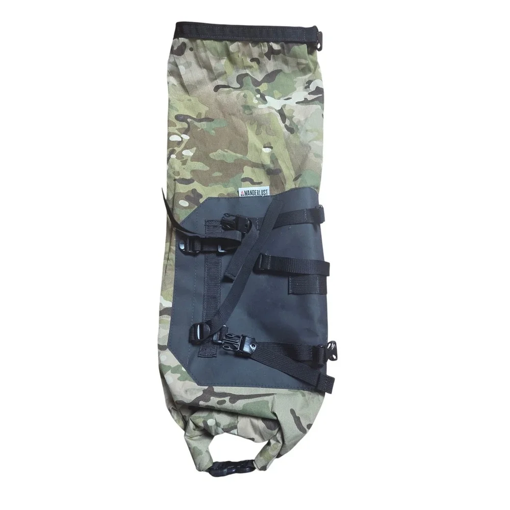 Wanderlust Multicam Camo Roll Top Tactical Gear Bag Compression Straps Outdoor
